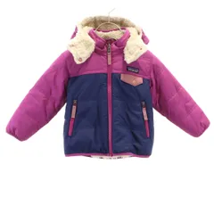 patagonia パタゴニア リバーシブル トリブルズ ジャケット 2T ネイビー 61160FA23 アウトドア フリース ボア キッズ 古着