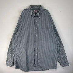 古着 70's～80's/70年代～80年代 ヴィンテージ ブルックスブラザーズ Brooks Brothers 長袖シャツ ストライプ ボタンダウン 胸ポケ XL  ブルー系 マルチカラー メンズ