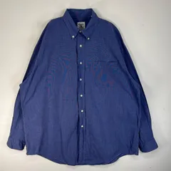 古着 ブルックスブラザーズ Brooks Brothers 長袖シャツ USA製 SPORT SHIRT 胸ポケ L  ブルー系 無地 メンズ