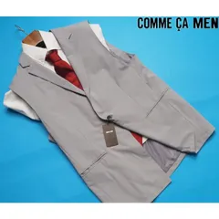 新品定価4.7万円 COMME CA MEN コムサメン ナイロントリコット ロング ジレM灰(03) 33AG28のサムネイル