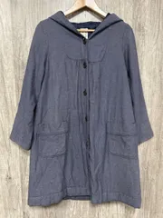 SM2 サマンサモスモス フーディ ボタン キルティング裏地 ロング コート sizeM/茶 ◆■ レディース