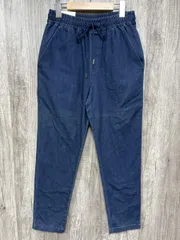 美品 SHOO・LA・RUE シューラルー タグ付 洗える 美脚シルエット アクティブ派のデニム テーパード パンツ size01/S/青 ■■ レディース