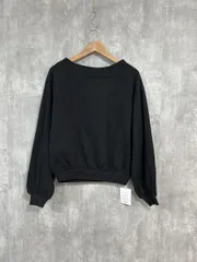 美品 nelliy. ボリュームスリーブ オフショルダー スウェット sizeL/黒 ◆■ レディース