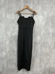 美品 louere デザイン キャミ タグ付未使用品 Iライン ワンピース sizeM/黒 ■■ レディース