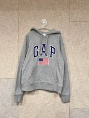 GAP 星条旗 ビックロゴ フーディー 95 グレー