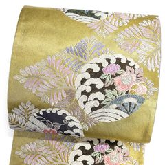 アンティーク 袋帯 刺繍 松竹梅 菊花 ドット 金糸 着物 063b - メルカリ
