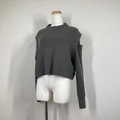 【マイストラーダ】ニット セーター グレー　38　オープン　ショルダー トップス 短丈 デコルテ 肌魅せ Y2K フェアリーグランジ 森ガール