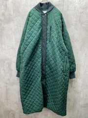 GENE HEAVENS ジーンヘブンズ キルティングロング コート sizeM/グリーン ◆■レディース