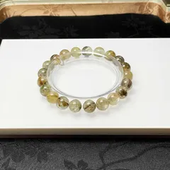 天然石★【50A多彩なガーデンクォーツ★庭園水晶ブレス パワーストーン 天然石A 浄化 8.8-9.2mm ZZ1817