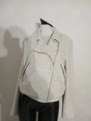 ザラ ツイード ジップアップ ジャケット 55