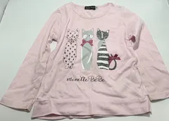 ☆セット割対応☆ BeBe ベベ ベビー長袖ロングTシャツ 女の子向け 90cm (531)