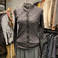 【東あずま店　併売品】　＠　キヨコタカセ　KIYOKOTAKASE　コムサ　KT　ギャバジン　gabardine　カーディガン　グレー　lace　レース　長袖　お呼ばれ　デート　オフィスカジュアル　食事会　可愛い　お出かけ　上品