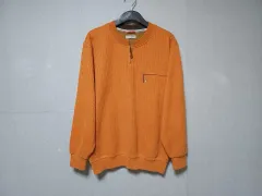 허시파피 ゴージコットン ハーフジップ Tシャツ メンズ M ルーズフィット