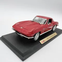 【Maisto】1965 シボレー コルベット スティングレイ クーペ レッド1/18 ダイキャスト メタル // ミニカー アンティークカー モデルカー ミニチュアカー