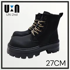 翌日発送 FVVO ブラック ハイカットブーツ 合成皮革 F.V.V.O/エフヴィーヴィーオー/THICK SOLED HIGH TOP BOOTS(41 Black