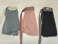 (3点まとめ) バレエシモ バレエ シフォンスカート クラウド ダスティピンク チャコールグレー