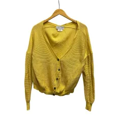 チャオパニック ティピー CIAOPANIC TYPY カーディガン 長袖 Vネック 無地 TP18C0050060100 コットン ONE 黄 イエロー