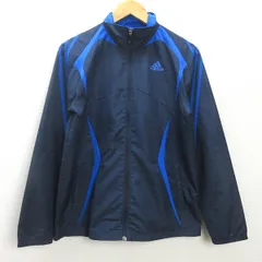 H■アディダス/adidas ウインドブレーカージャケット トレーニングウェア【M】紺/MENS■41【中古】