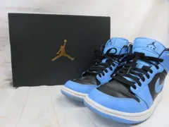 【中古】箱有 NIKE ﾅｲｷ ｽﾆｰｶｰ Air Jordan 1 Mid DQ8426-401 ﾌﾞﾗｯｸ/ﾌﾞﾙｰ系 27.5cm 991873183