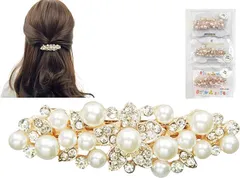 coco plaza バレッタ パール 結婚式 髪飾り お呼ばれ