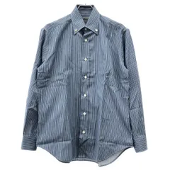 Brioni ブリオーニ マルチストライプボタンダウンシャツ  ブルー Sのサムネイル