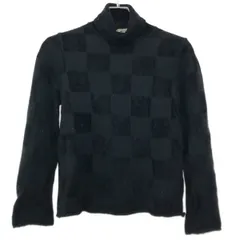 COMME des GARCONS コムデギャルソン 2000 タートルネックブロックジャガードニットセーター GN-040180 ブラック -のサムネイル