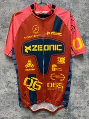 JQ008 ZEONIC 半袖 サイクルジャージ 赤 XL 機動戦士ガンダム ジオニック シャア専用