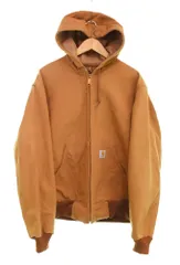 カーハート Carhartt 00s ダックアクティブジャケット Made in USA 00's アクテイブパーカー USA製 裏地」サーマル J131BRW S-R ジャケット ブラウン 103MT-3571