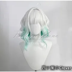 【美品・未使用新品】◆バーチャル YouTuber風 ミント・ファントーム Mint Fantome幽霊メイド コスプレ ウィッグ かつら 激安 WIG 高温耐熱 変装 ハロウィン仮装B251215