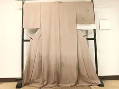 平和屋着物●訪問着　松葉丸文　暈し染め　金彩　ロング丈　反端付き　正絹　逸品　CABB4841vp