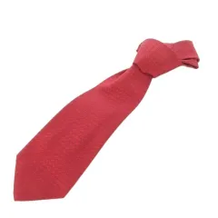 サルヴァトーレフェラガモ Salvatore Ferragamo ネクタイ レギュラー シルク 絹 ジャカード ガンチーニ ブロックチェック 赤 レッド /CK16 ■GY99