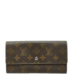 ルイ ヴィトン モノグラム ポシェット ポルトモネ クレディ M61723 ブラウン PVC レザー レディース LOUIS VUITTON【1-0247788】