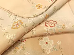 平和屋着物●長襦袢　無双仕立て　流水枝垂れ桜　暈し染め　金彩　鈴乃屋扱い　正絹　逸品　未使用　CABA4782vp