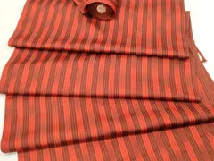 平和屋着物▼西陣　羽織・コート　反物　羽尺　雨コート　縞　防水　逸品　未使用　DAAY0899we