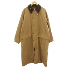 バブアー Barbour BURGHLEY COAT オイルドコート ステンカラーコート コーデュロイ切替 ロング ジップアップ 40 ベージュ 2102372 /HNのサムネイル