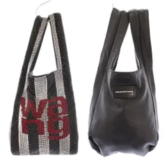アレキサンダーワン ALEXANDER WANG ハンドバッグ トートバッグ リバーシブル ロゴ レザー ラインストーン 黒 ブラック シルバーカラー 赤 レッド /BBのサムネイル