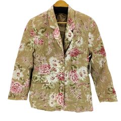 極美品】メランジェ ゴブラン織 ジャガードテーラードジャケット 花柄 