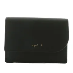 アニエスベー agnes b. XAW01-04 パスケース カードケース 名刺入れ 定期入れ 二つ折り レザー 黒 ブラック /XZ ■GY11のサムネイル
