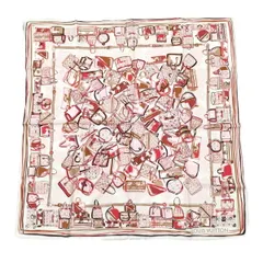 LOUIS VUITTON スカーフ バッグ柄 シルク100％