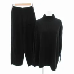 プラステ PLST セットアップ ニット セーター パンツ ハイネック 長袖 S 黒 ブラック 12-0410007 /HO□ 0428 ■GY99