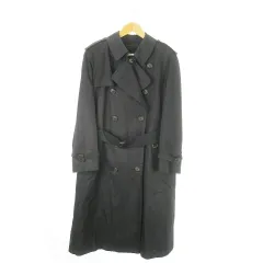 バーバリー ロンドン BURBERRY LONDON トレンチコート ロング丈 ベルト ライナー付き 裏ノバチェック 92 M 黒 ブラック /AO2 ■GY18