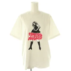 ヒステリックグラマー HYSTERIC GLAMOUR ×エックスガール X-girl FLARE LOGO S/S TEE Tシャツ カットソー 半袖 M ホワイト ブラック レッド /ES ■OS