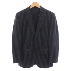 ビサルノ VISARUNO SUPER100s テーラードジャケット ウール ストライプ アウター 3 M ネイビー RNWAC111 /YM