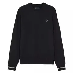 【新品未使用】FRED PERRYフレッドペリークルーネック長袖スウェットシャツ100% コットン男女兼用カジュアル上着2025秋冬モデル