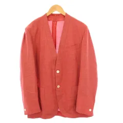 ブリオーニ BRIONI JADIGAN ノーカラージャケット 50 赤 レッド /KHのサムネイル