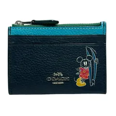 COACH(コーチ) コインケース - 3735 ダークネイビー×ライトブルー×マルチ レザー