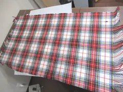 美品　ラルフローレン　RalphLauren　タータンチェック柄　（赤・ホワイト・ブルー・ブラック等）　ウール１００％　マフラー　約７２×８５㎝