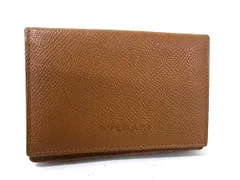 BVLGARI ブルガリ カードケース クラシコ 20357 ブラウン レザー ユニセックス 名刺入れ 美品【本物保証】 BVLGARI ブルガリ カードケース クラシコ 20357 ブラウン レザー ユニ