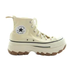 コンバース CONVERSE オールスター ALL STAR 1SD838 厚底スニーカー ハイカット シューズ 靴 キャンバス ロゴ 24.5cm アイボリー ■GY18 /MQ