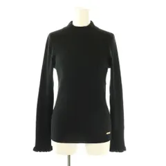 ブルーレーベルクレストブリッジ BLUE LABEL CRESTBRIDGE ウールハイネックリブニット カットソー 38 ブラック /DO ■OS